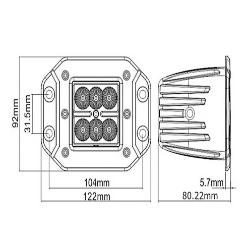 F1218-18W (2D) 18W LED work light, view 6